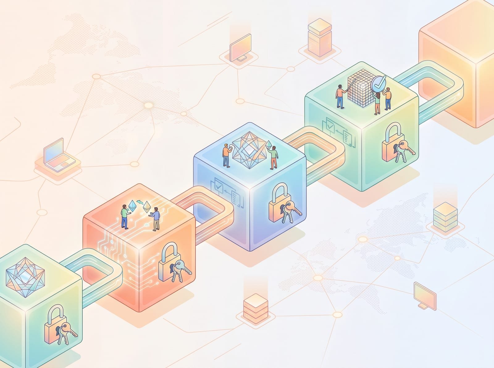 Diagram of blockchain structure