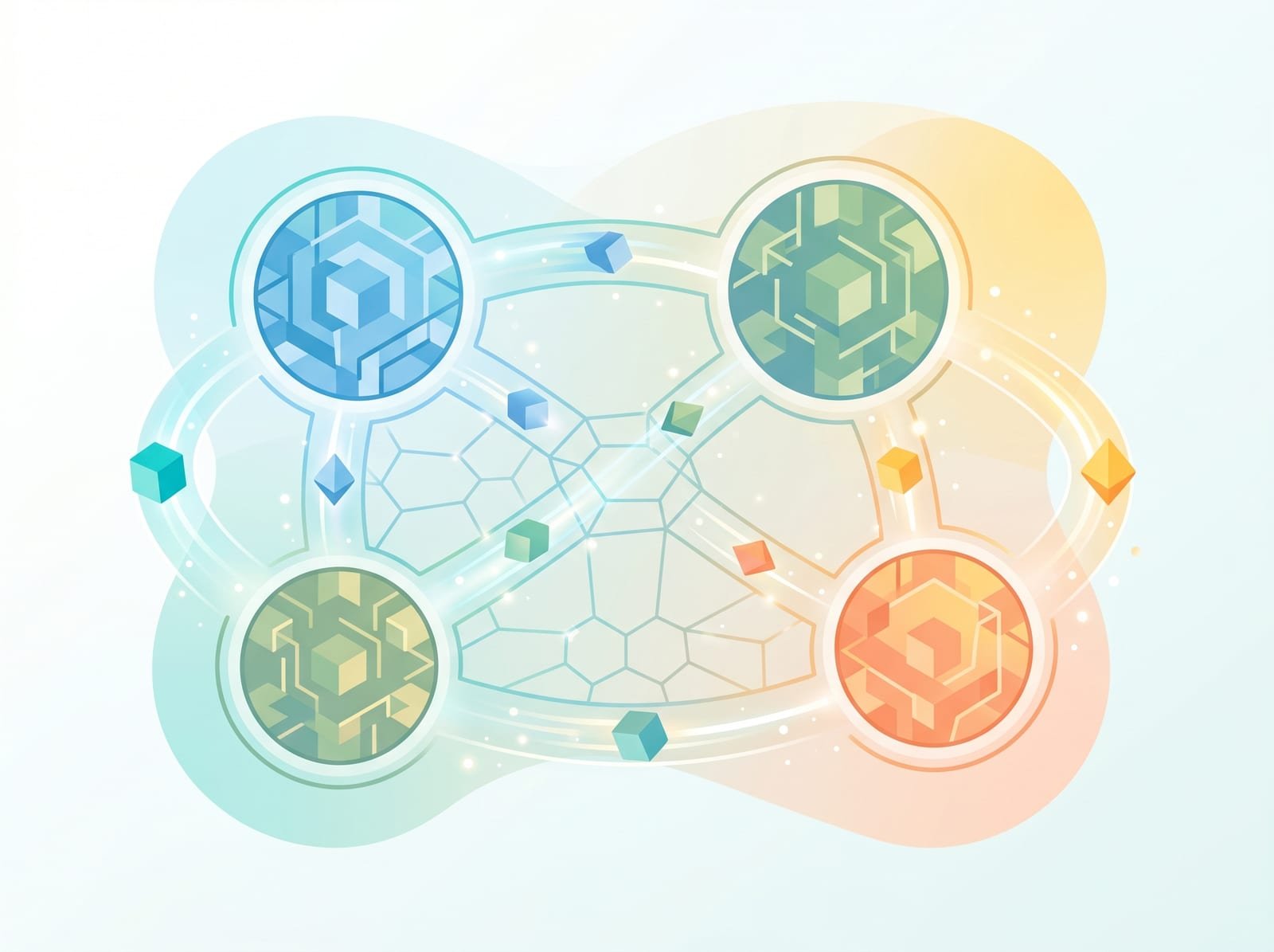 Illustration of blockchain interoperability