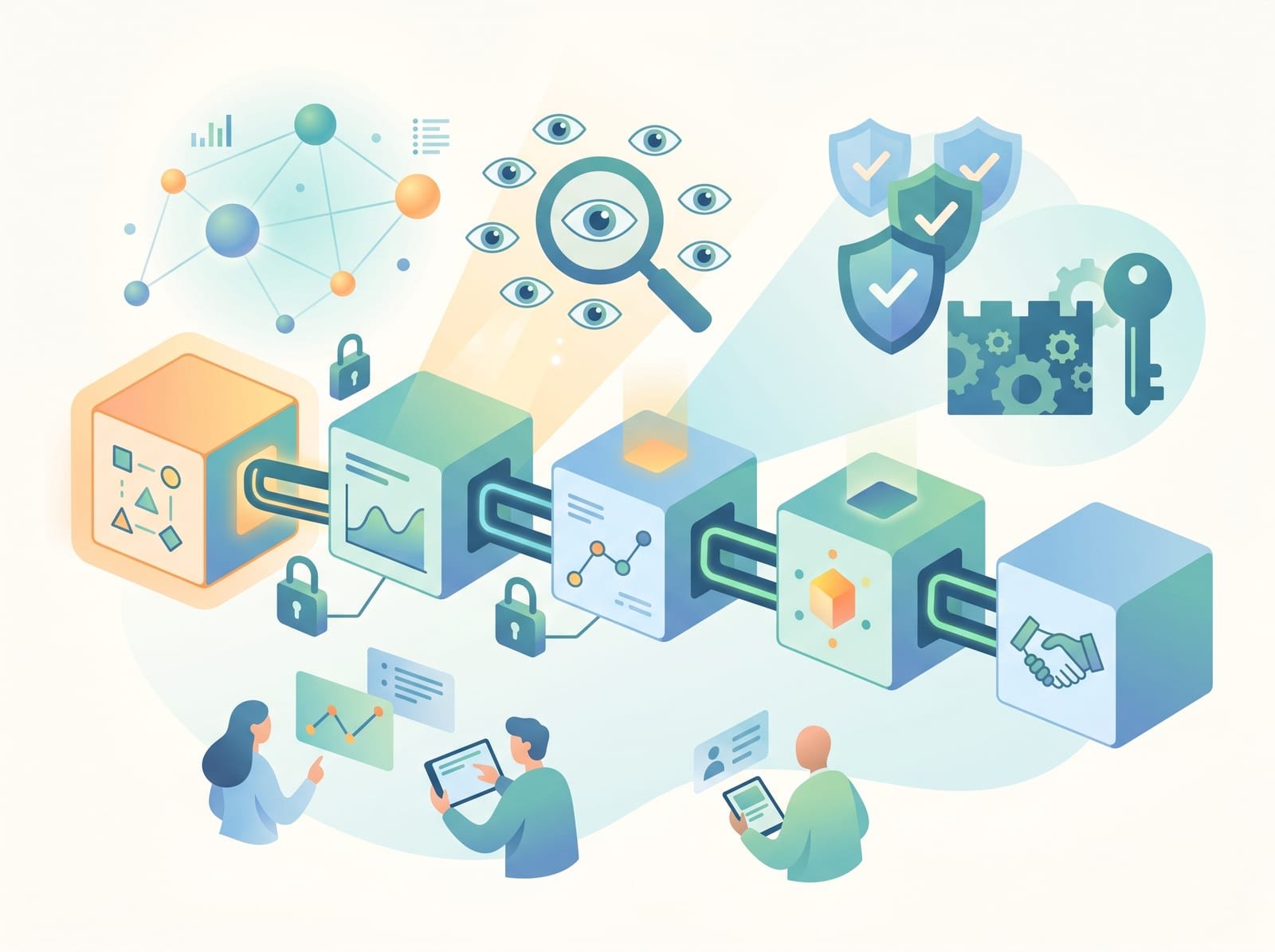 Diagram of blockchain technology