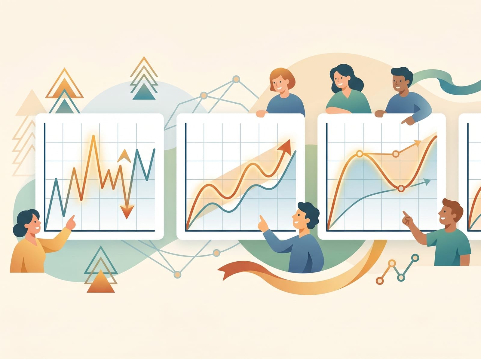 Bitcoin price trend analysis over different time frames