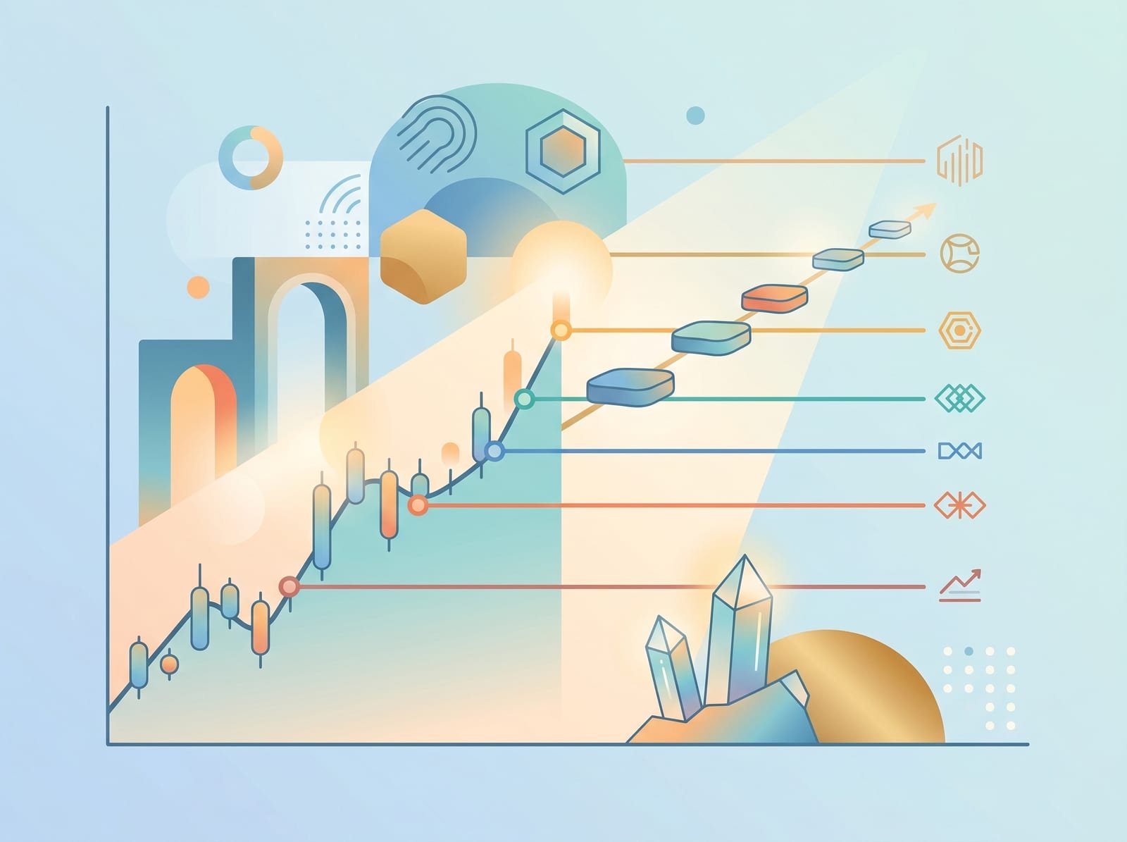 Chart showing Fibonacci extensions
