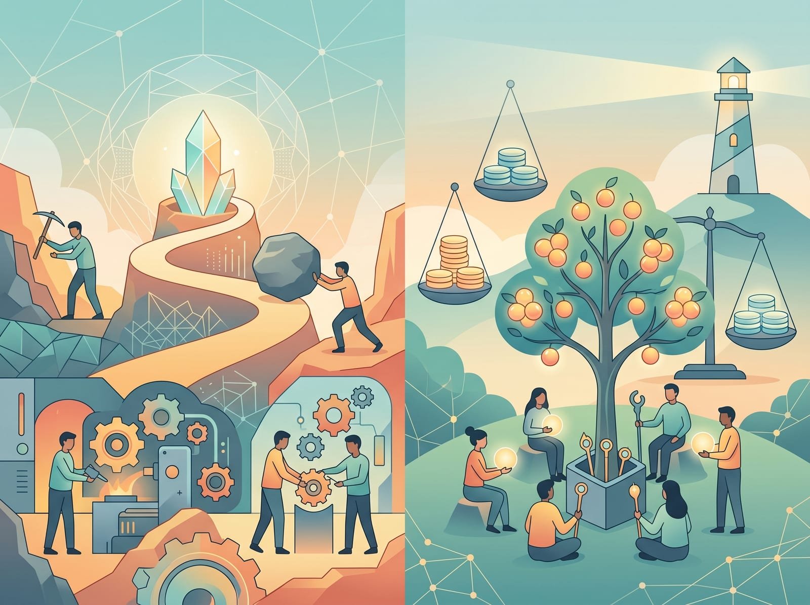 Illustration of consensus mechanisms