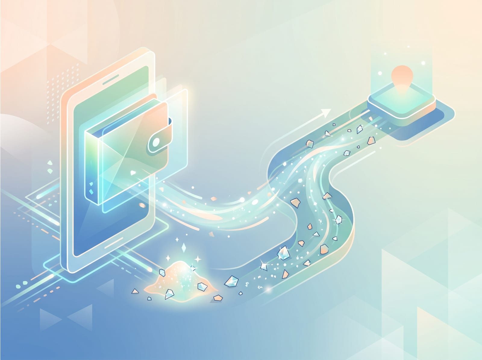 Illustration of crypto transaction resulting in dust