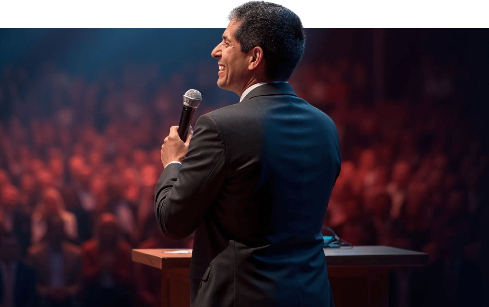 Michael Santos speaking at university
